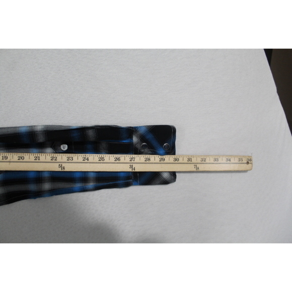 Rock 47 By Wrangler Men Shirt Button Down Pearl Snap Size Small - Picture 7 of 8